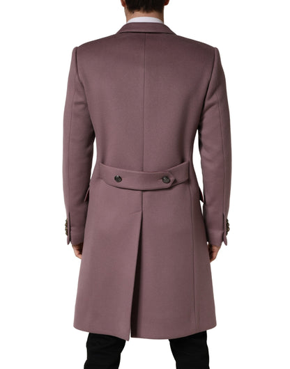 Brown Double Breasted Men Trench Coat Jacket