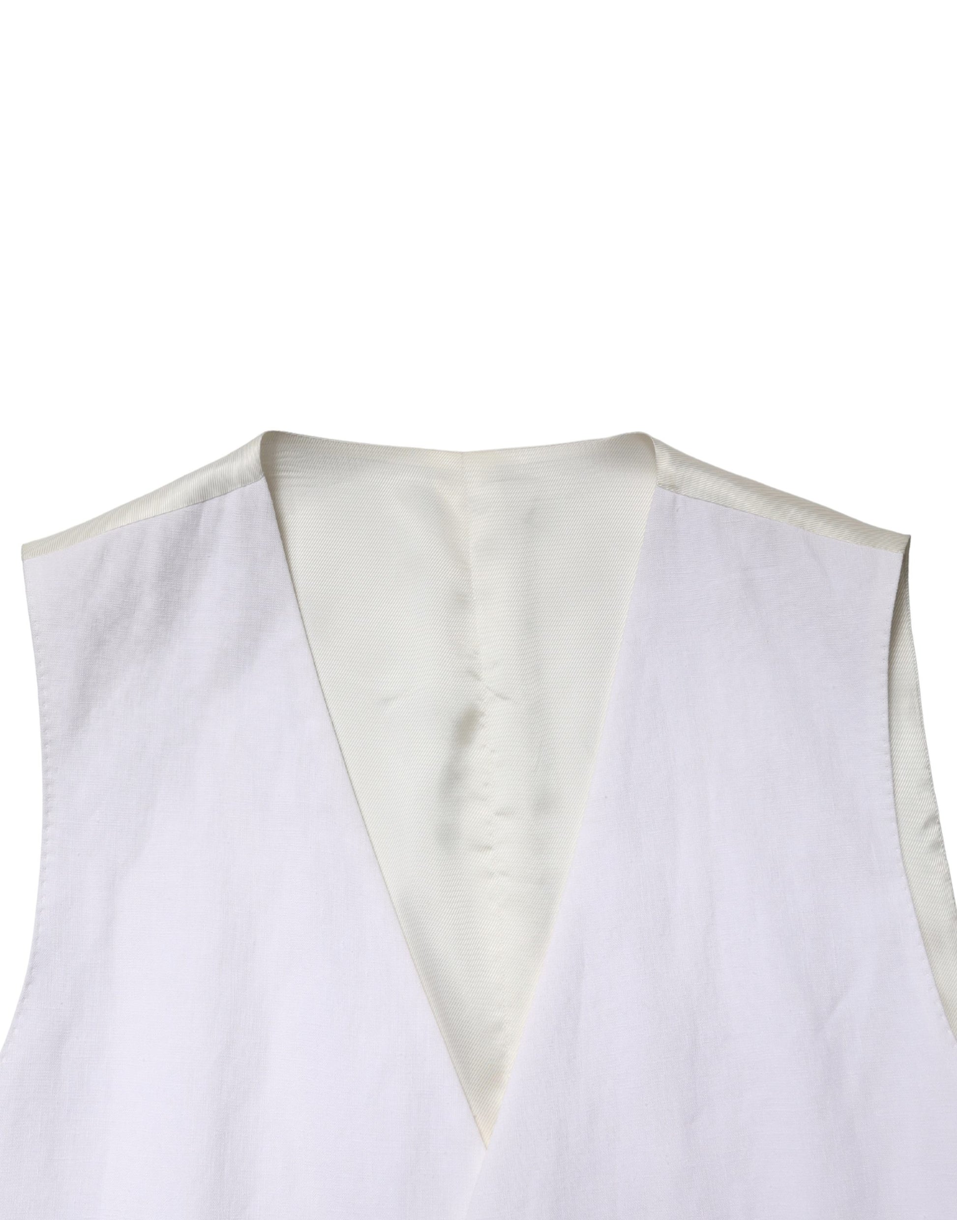 White SARTORIA Linen 2 Piece Men Formal Suit