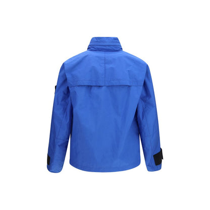 Blue Polyester Shell Jacket