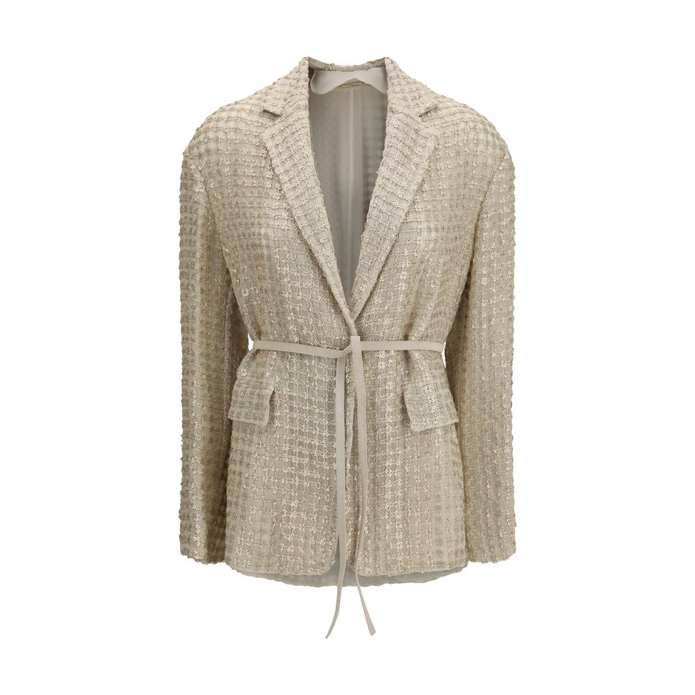 Beige Silk Coat