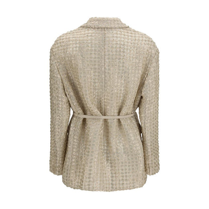 Beige Silk Coat