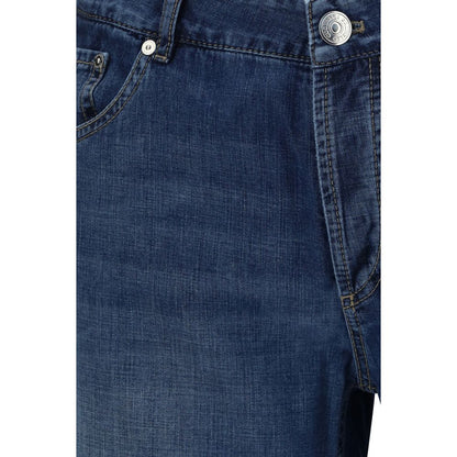 Blue Cotton Relaxed Fit Jeans