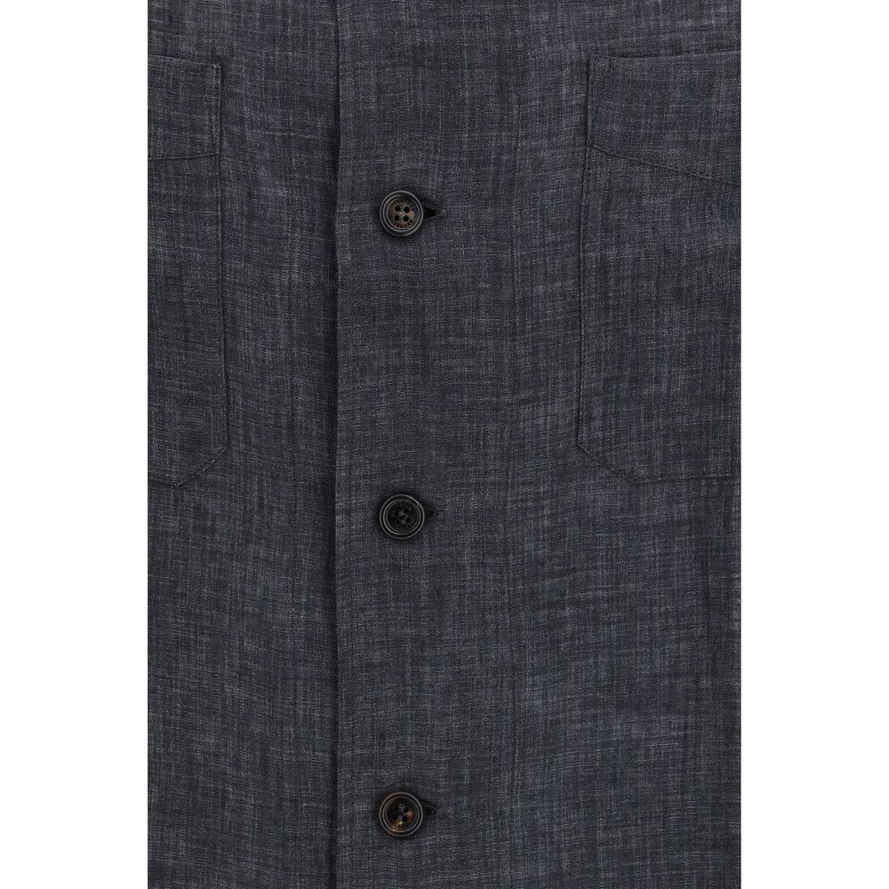 Gray Linen Shirt