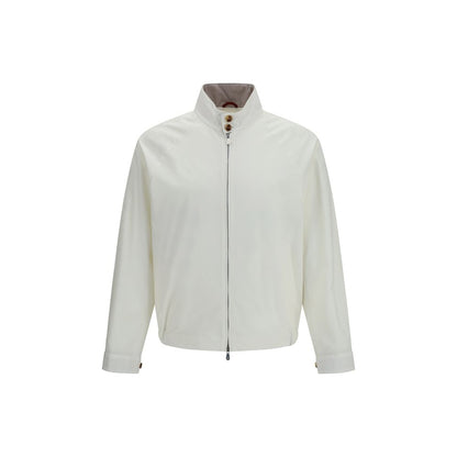 White Cotton Full-Length Jacket