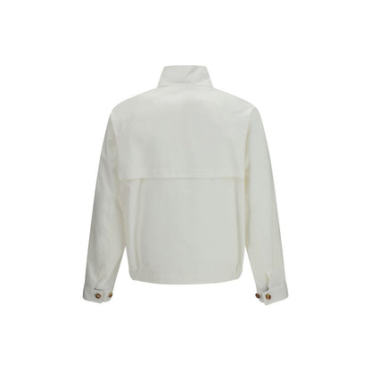 White Cotton Full-Length Jacket