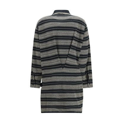 Gray Cotton Casual Dress