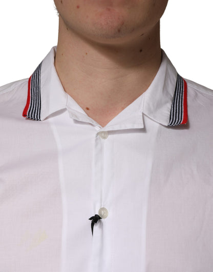 White Short Sleeves Button Down Shirt