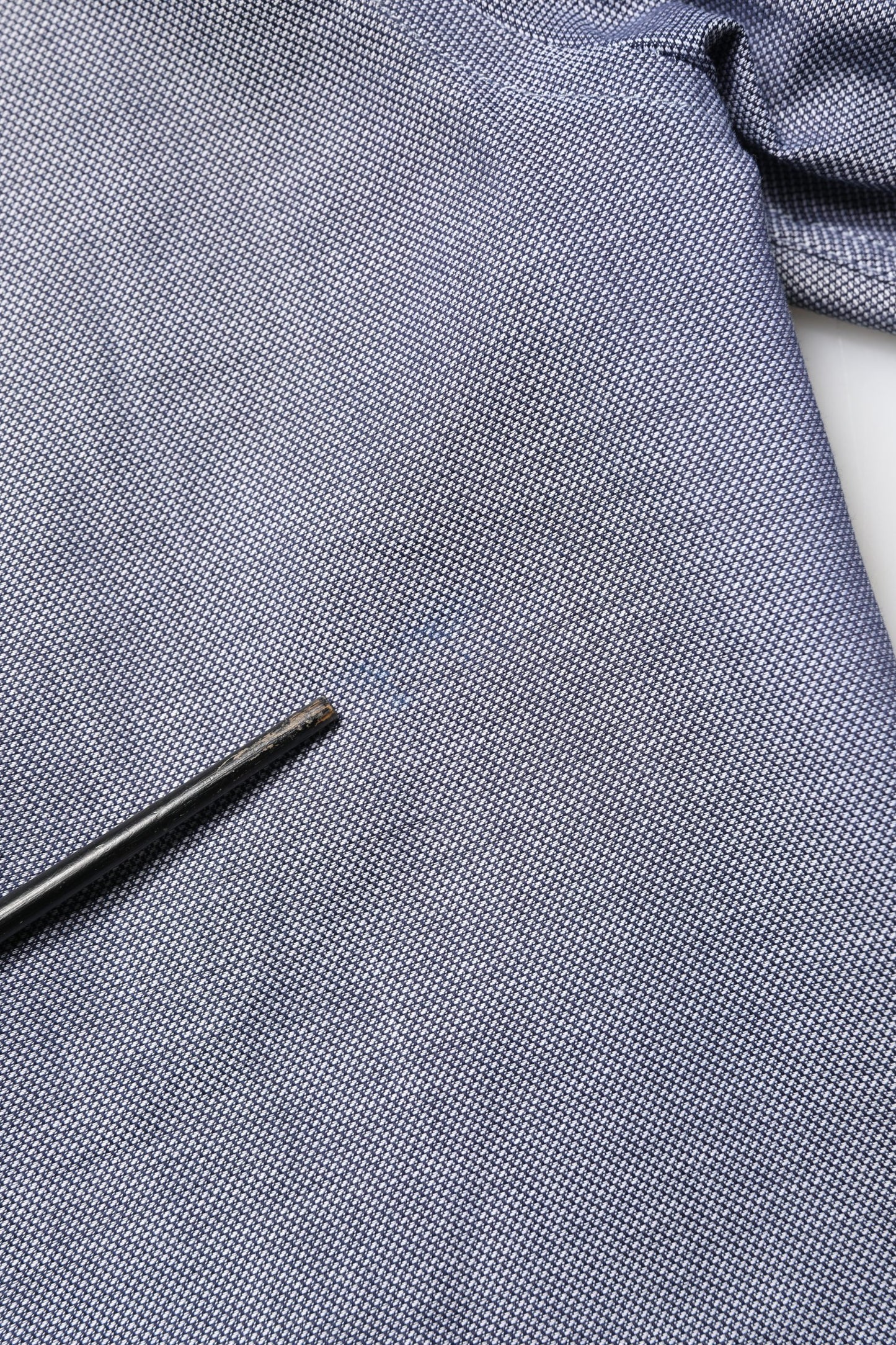 Dark Blue Cotton Long Sleeves Collared Dress Formal Shirt