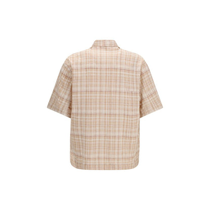 Orange Cotton Pattern Shirt