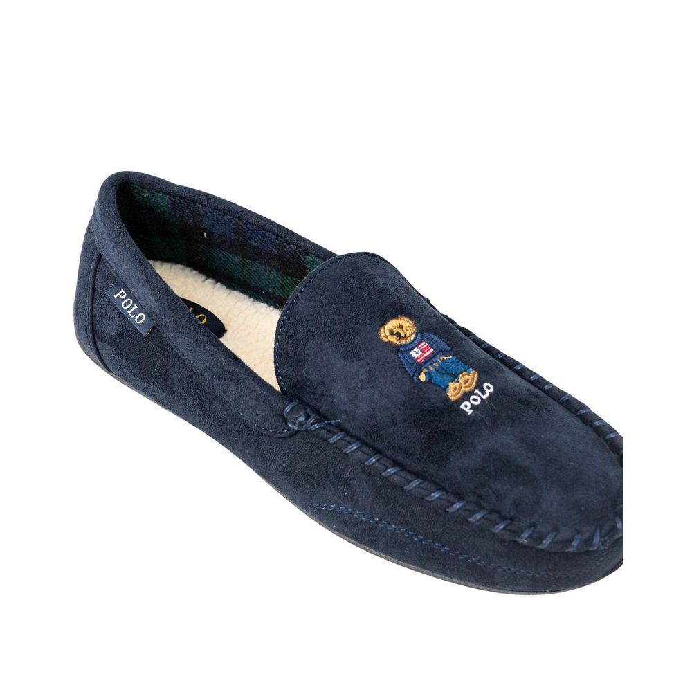 Blue Faux Fur Slippers