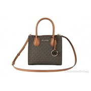 MICHAEL KORS Mercer 35S1GM9M2B Medium Logo And Leather Accordion Crossbody Bag In Brown