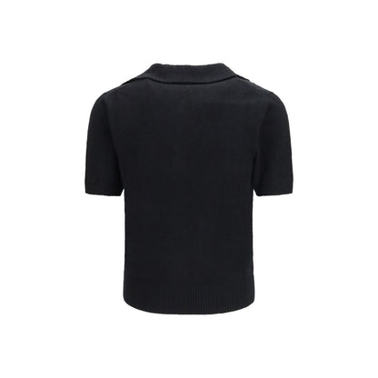 Black Cotton Polo Shirt