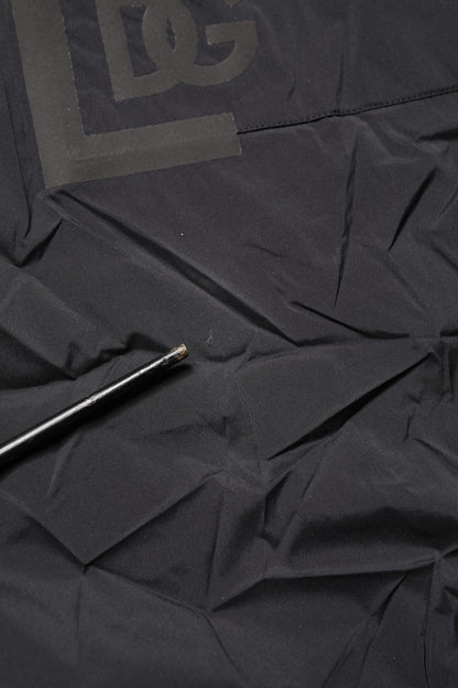 Black Nylon Elastic Waist Swim Shorts Swimwear
