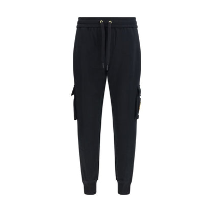 Black Cotton Casual Pants