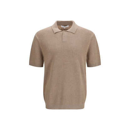 Beige Cotton Polo Shirt