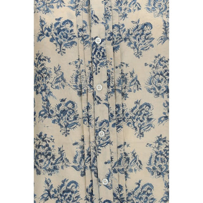Beige Cotton Pattern Shirt