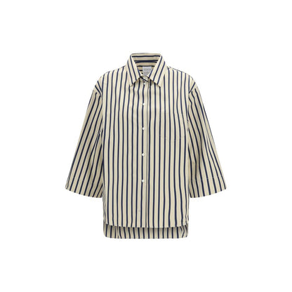 Blue Cotton Pattern Shirt