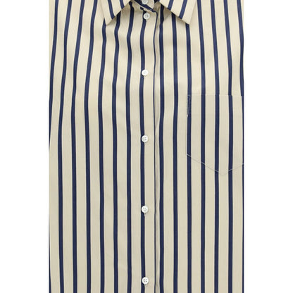 Blue Cotton Pattern Shirt