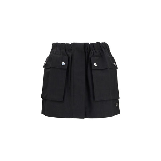 Gray Linen Mini Skirt
