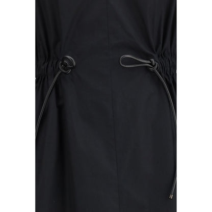 Black Cotton Casual Dress