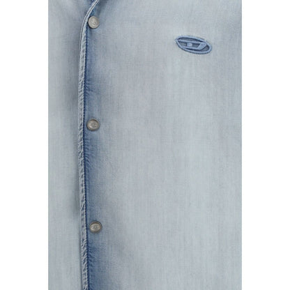 Blue Lyocell Shortsleeve Shirt