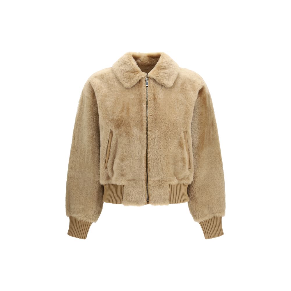 Beige Alpaca Vicugna Pacos Coat