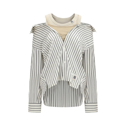White Cotton Pattern Shirt