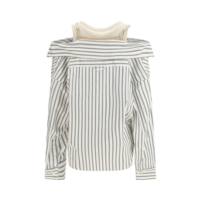 White Cotton Pattern Shirt