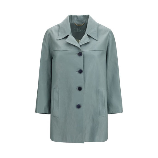 Blue Lamb Leather Leather Jacket