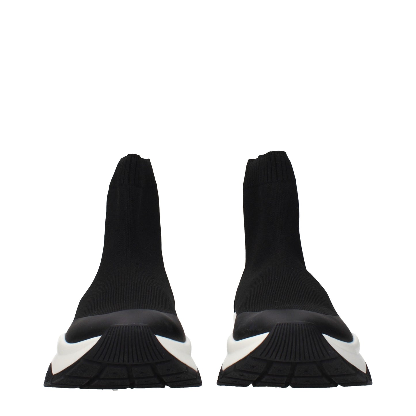 Black Fabric Ankle Boots
