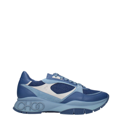 Blue Fabric Sneakers