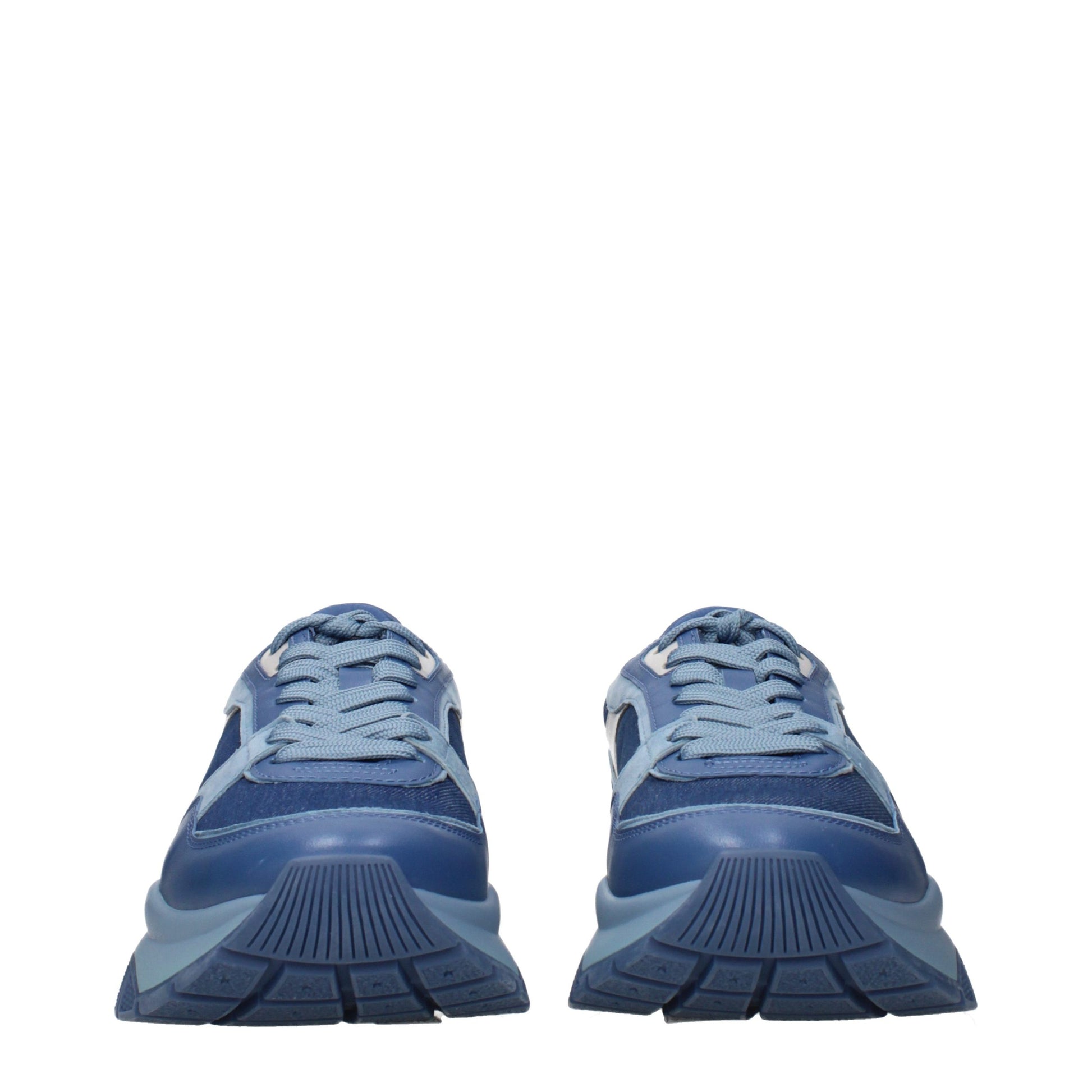 Blue Fabric Sneakers