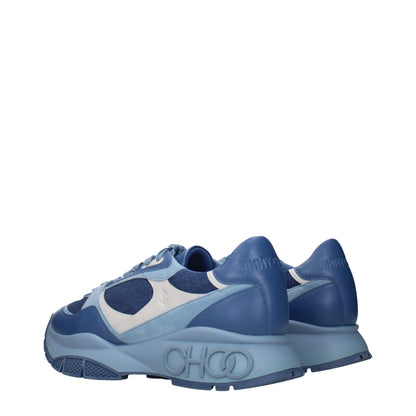 Blue Fabric Sneakers