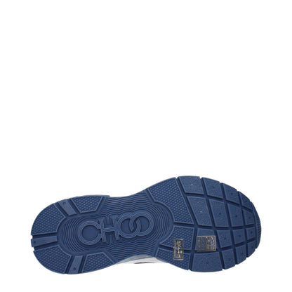 Blue Fabric Sneakers
