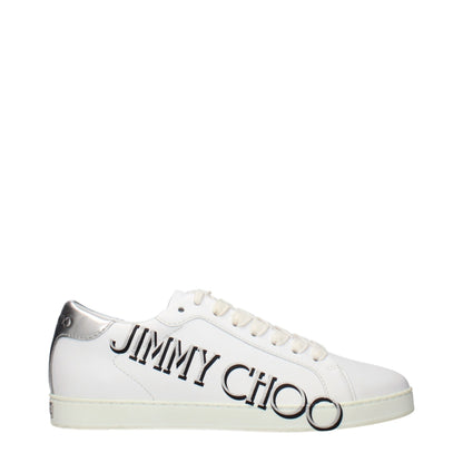White Leather Low Top Sneakers