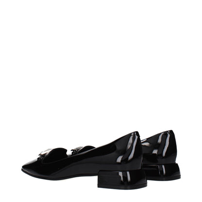Black Leather Slip-On Loafers