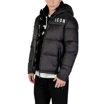 Black Polyester Coat