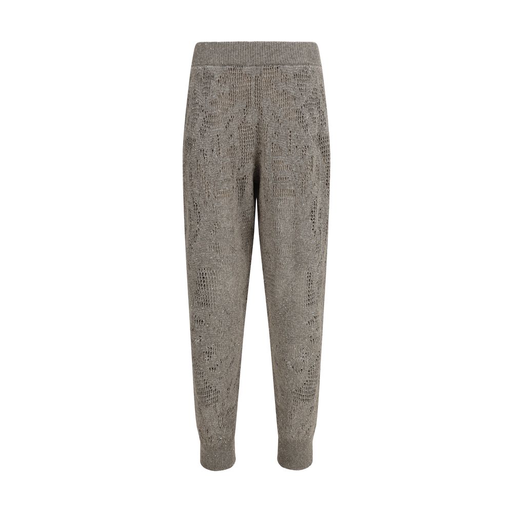 Brown Linen Casual Pants