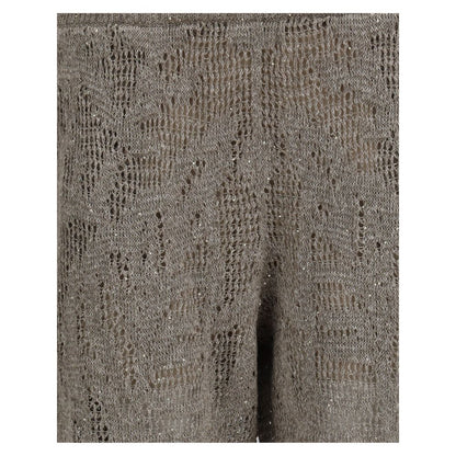 Brown Linen Casual Pants