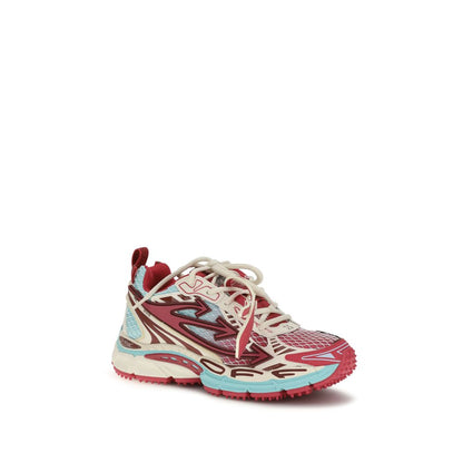 Multicolor Polyester Athletic Sneakers