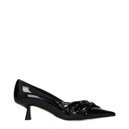 Black Leather Pumps