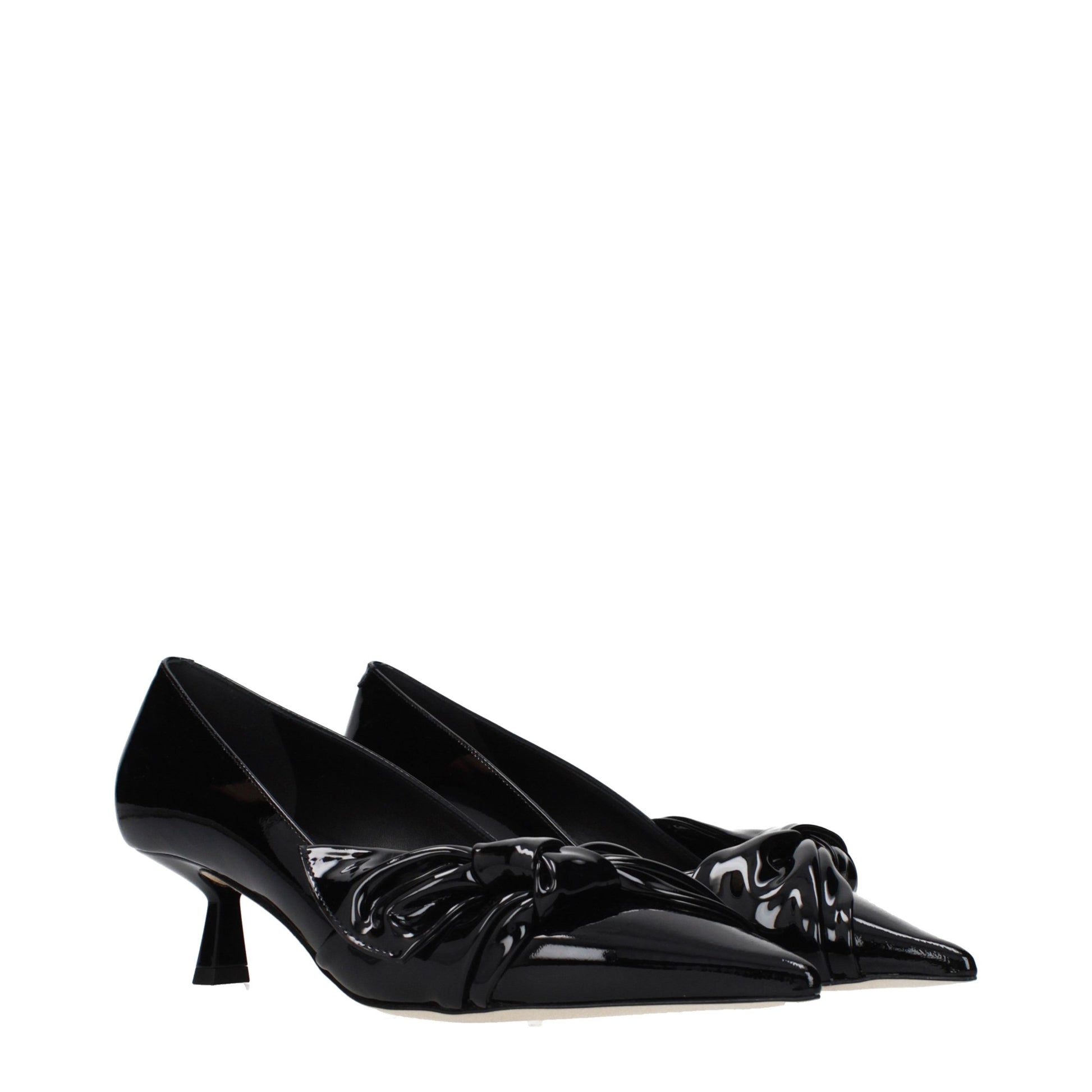 Black Leather Pumps