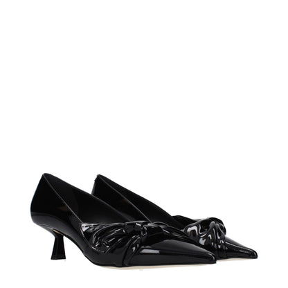 Black Leather Pumps