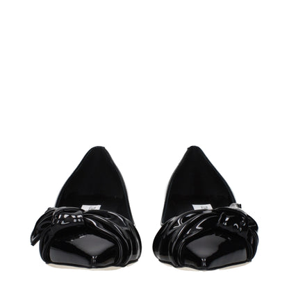 Black Leather Pumps