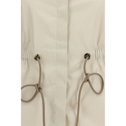 Beige Cotton Shell Jacket