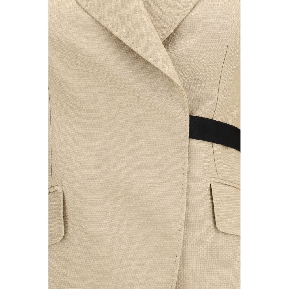 Beige Linen Coat