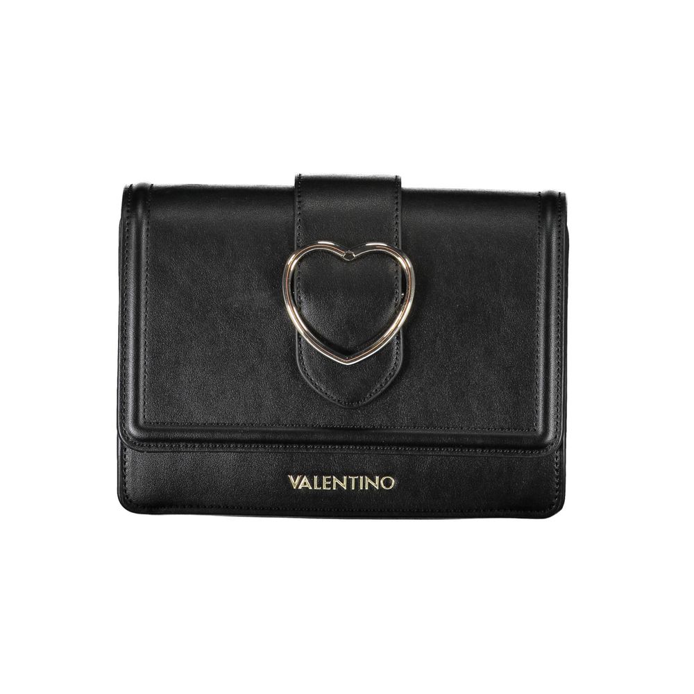 Black Polyurethane Women Handbag
