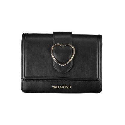 Black Polyurethane Women Handbag