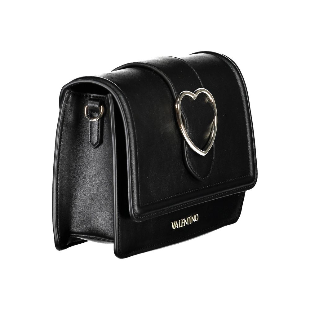 Black Polyurethane Women Handbag