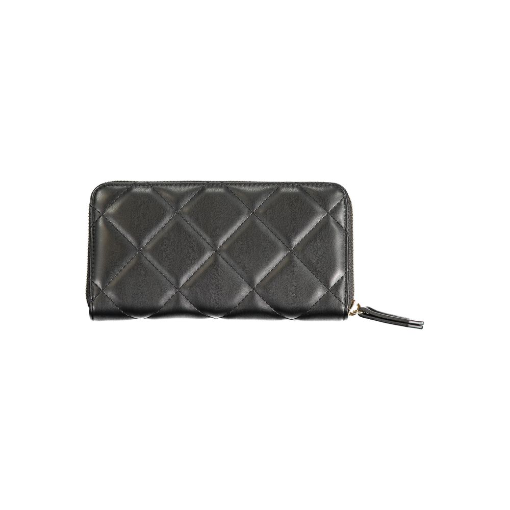 Black Polyurethane Women Wallet
